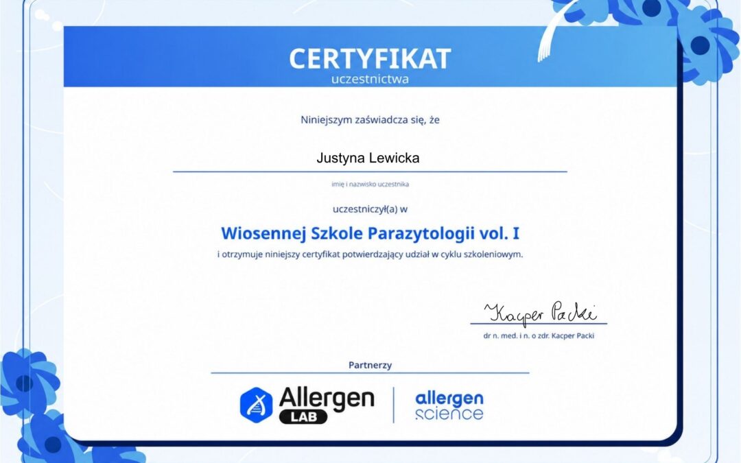 WIOSENNA SZKOŁA PARAZYTOLOGII
